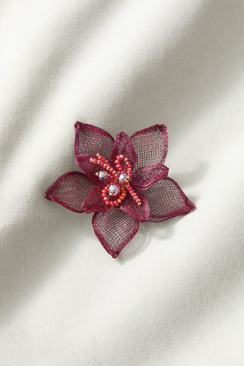 Artful Overlay Flower Pin
