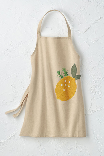 Embroidered Lemon Apron