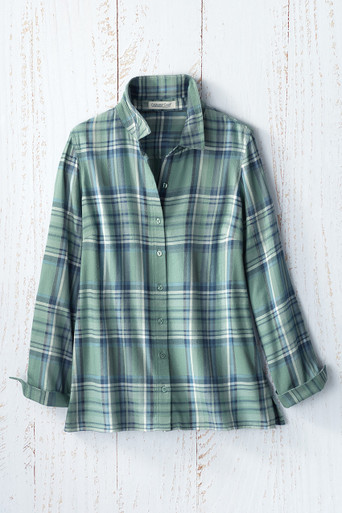Indigo Soft Touch Plaid Shirt