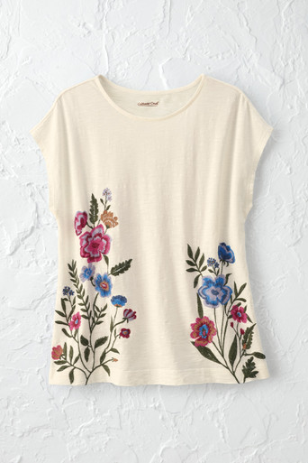 Wildflower Days Embroidered Tee