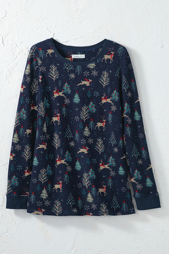 Winter Whimsy Waffle Tunic
